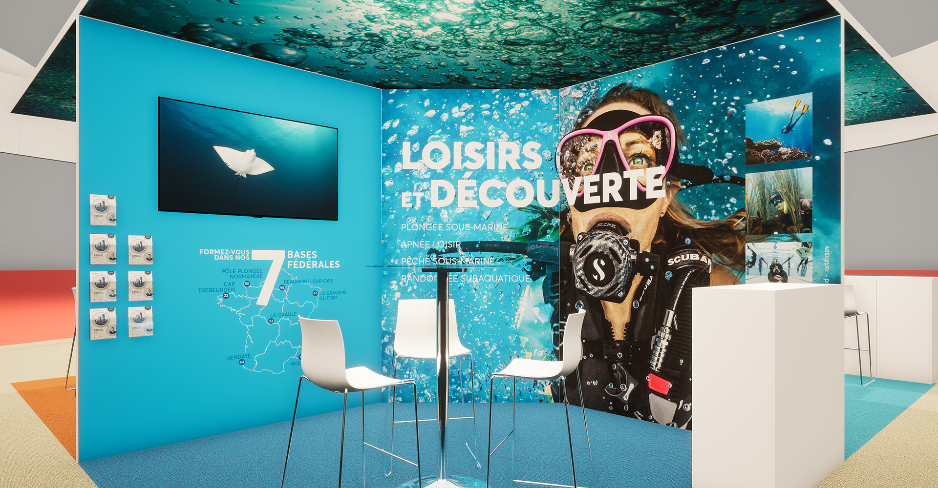 Ilôt loisirs, stand FFESSM, salon de la plongée 2022