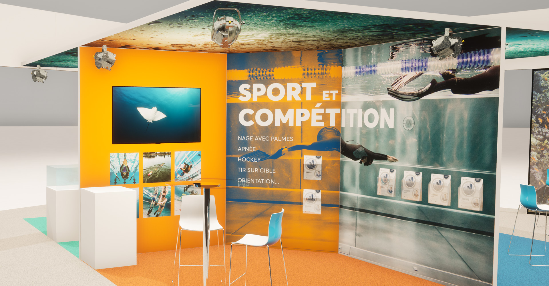 Ilôt sport et compétition FFESSM, salon de la plongée 2022